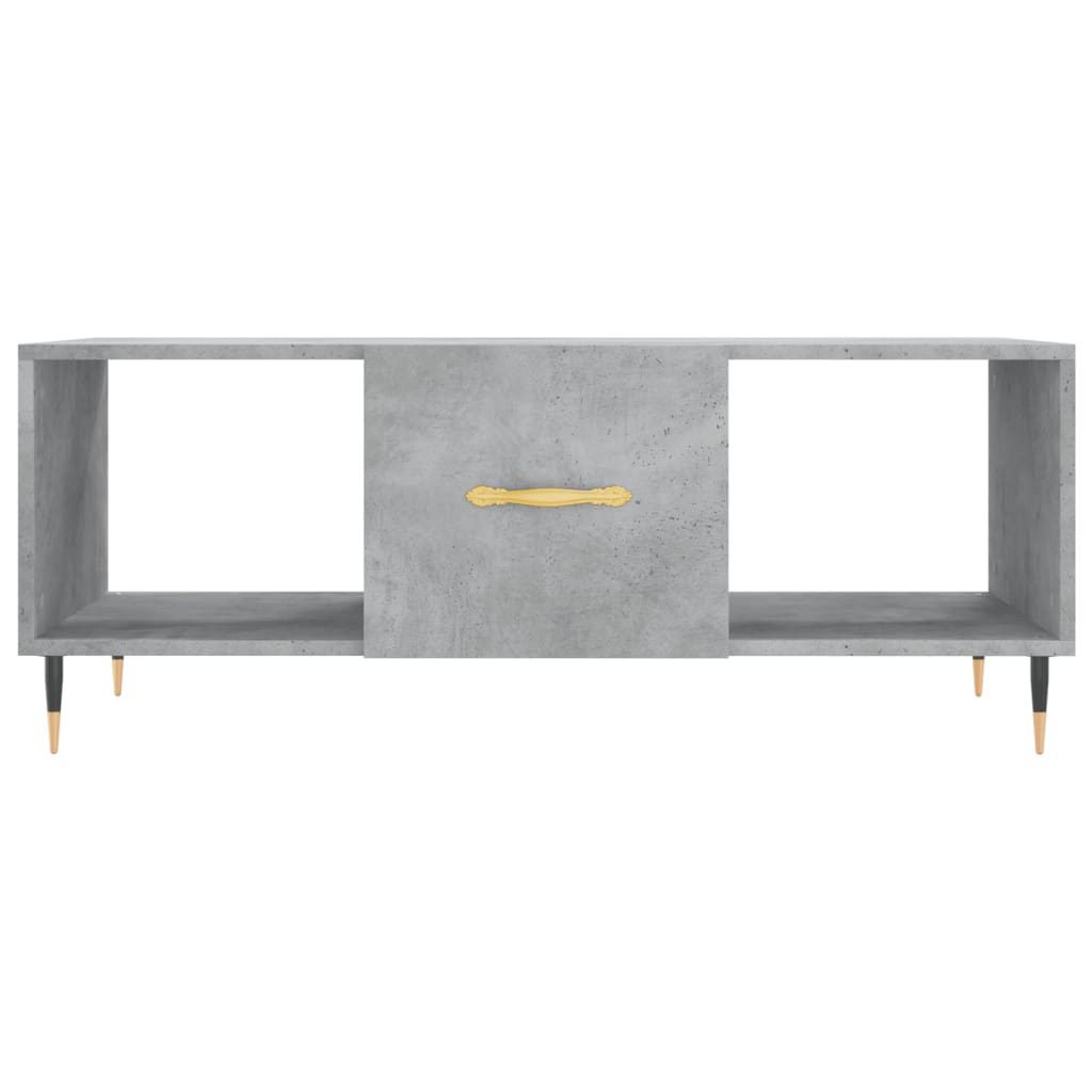 Tavolino Salotto Grigio Cemento 102x50x40 cm Legno Multistrato - homemem39