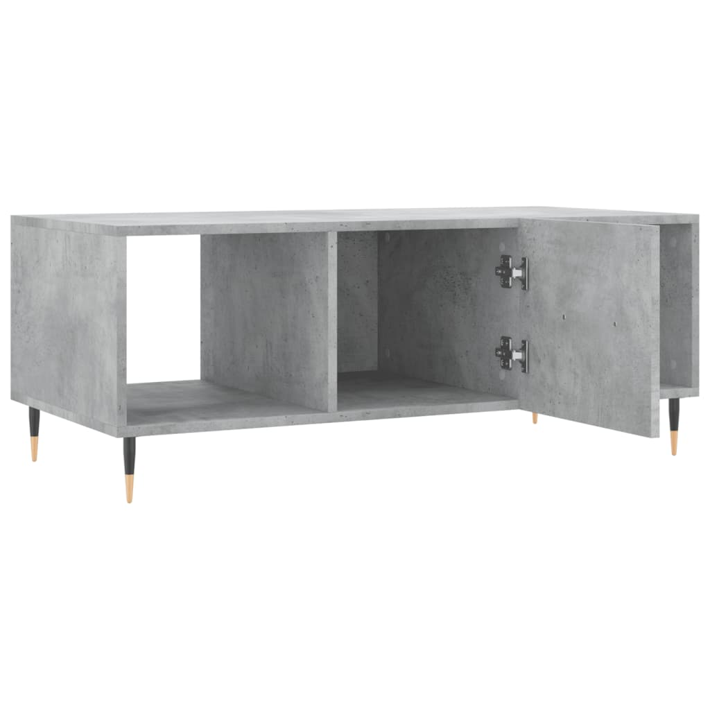 Tavolino Salotto Grigio Cemento 102x50x40 cm Legno Multistrato - homemem39