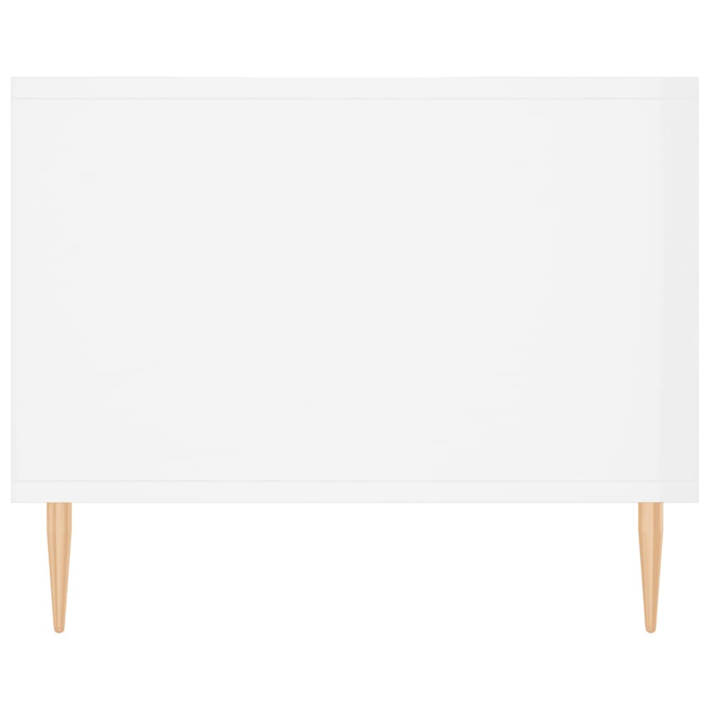 Tavolino da Salotto Bianco Lucido 102x50x40cm Legno Multistrato - homemem39