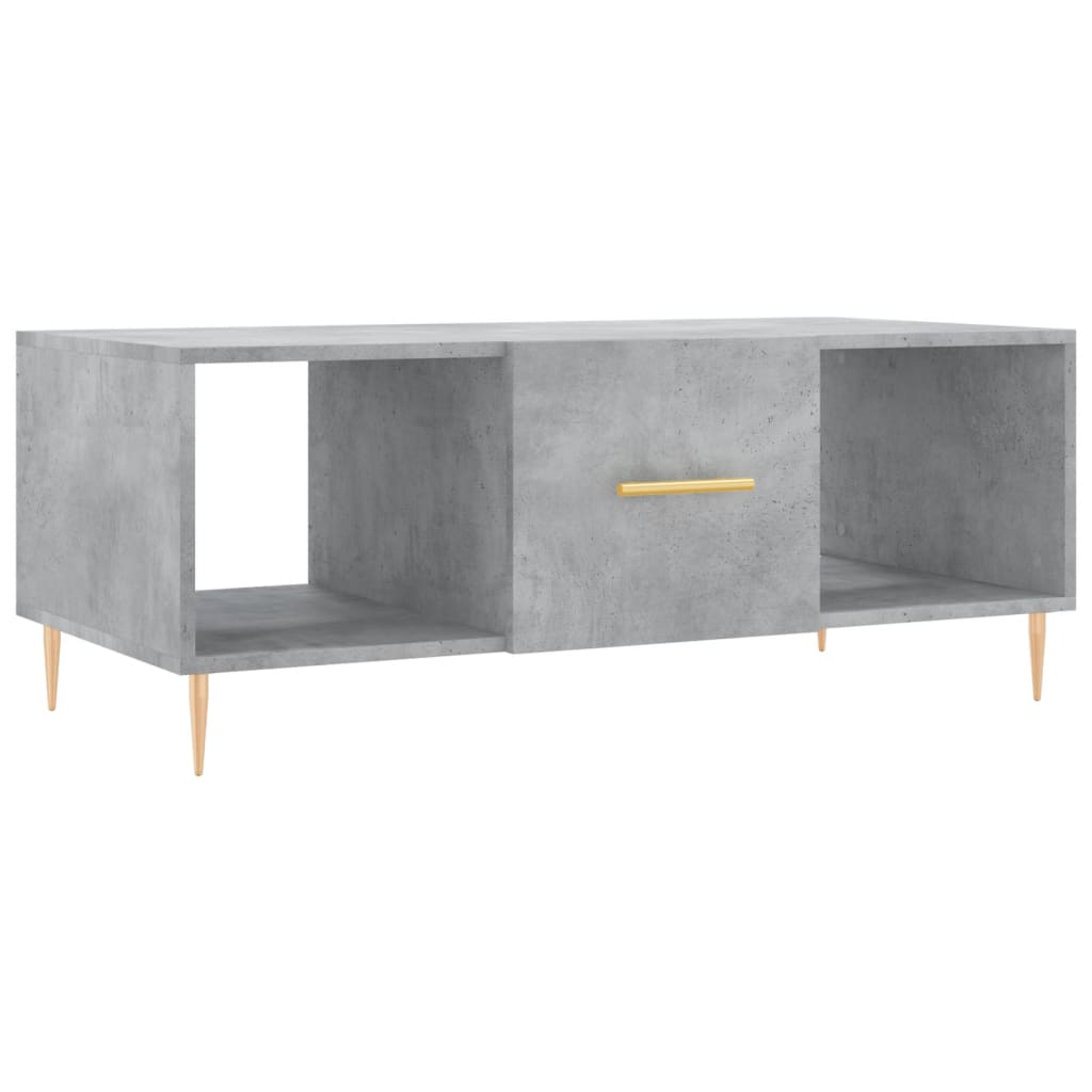 Tavolino Salotto Grigio Cemento 102x50x40 cm Legno Multistrato - homemem39