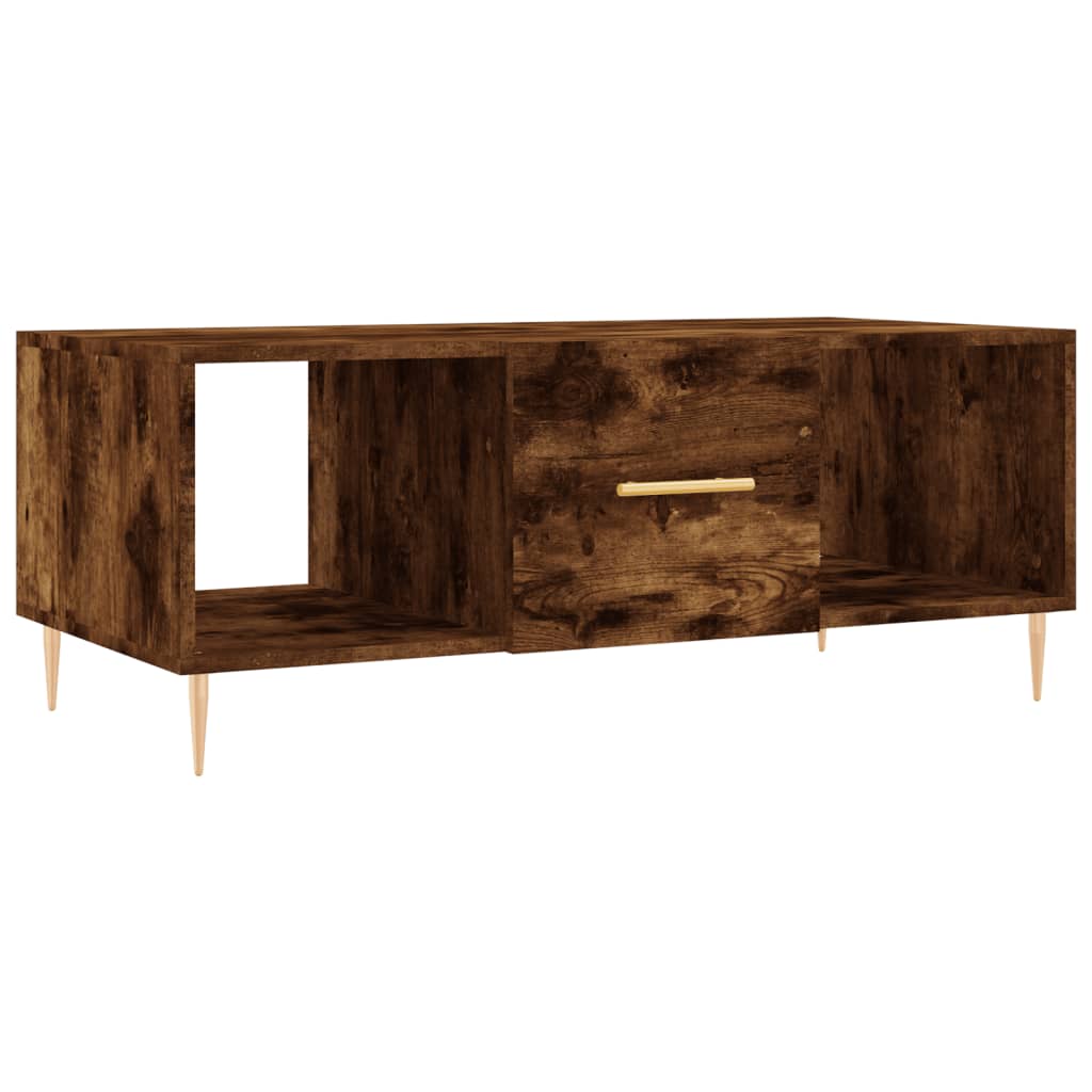 Tavolino da Salotto Rovere Fumo 102x50x40 cm Legno Multistrato - homemem39