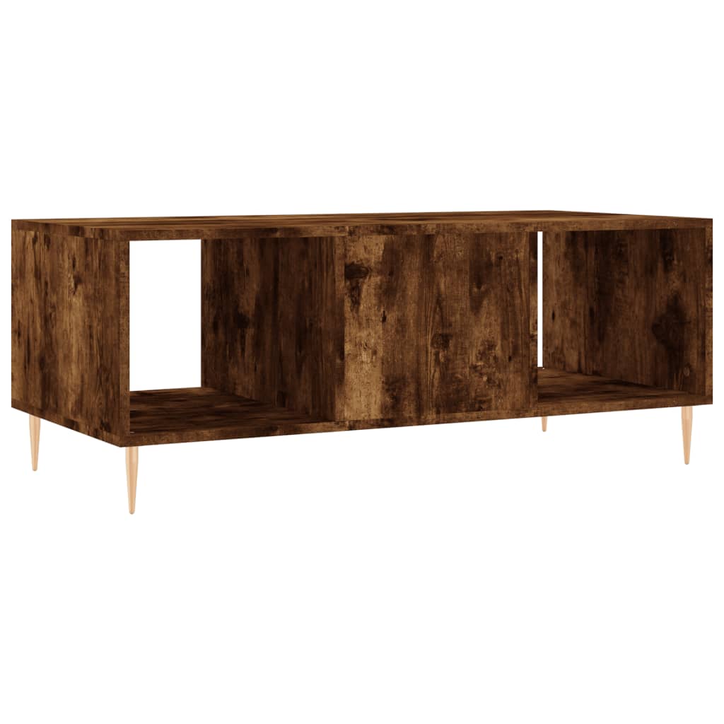 Tavolino da Salotto Rovere Fumo 102x50x40 cm Legno Multistrato - homemem39