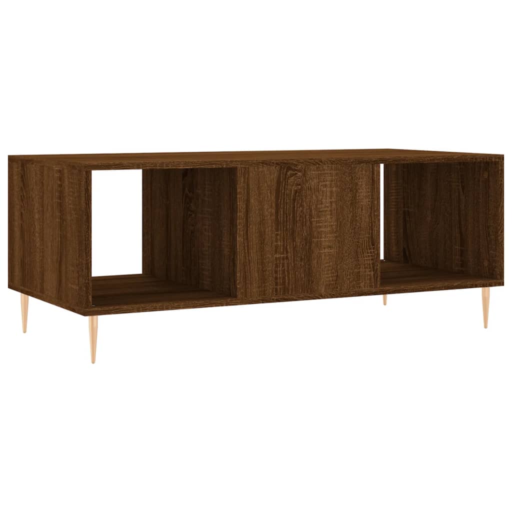 Tavolino Salotto Rovere Marrone 102x50x40 cm Legno Multistrato - homemem39