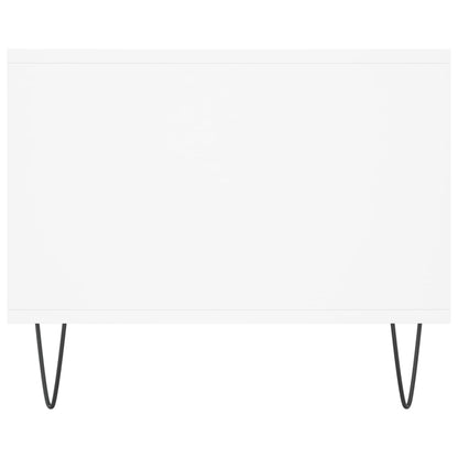 Tavolino da Salotto Bianco 102x50x40 cm in Legno Multistrato - homemem39