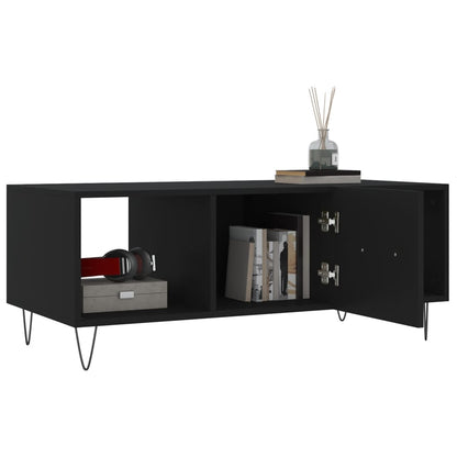 Tavolino da Salotto Nero 102x50x40 cm in Legno Multistrato - homemem39