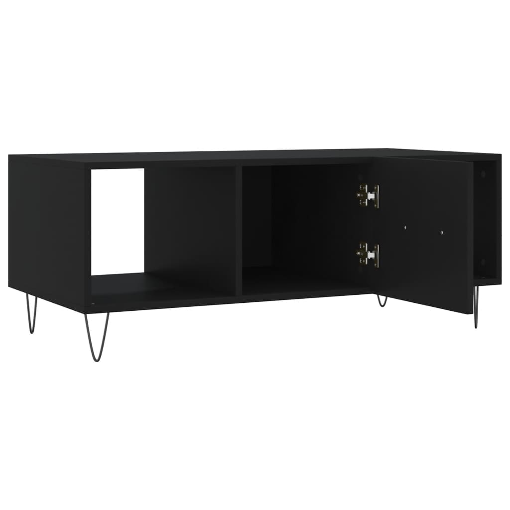 Tavolino da Salotto Nero 102x50x40 cm in Legno Multistrato - homemem39