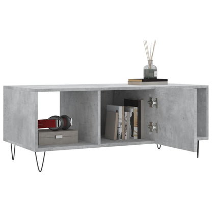 Tavolino Salotto Grigio Cemento 102x50x40 cm Legno Multistrato - homemem39