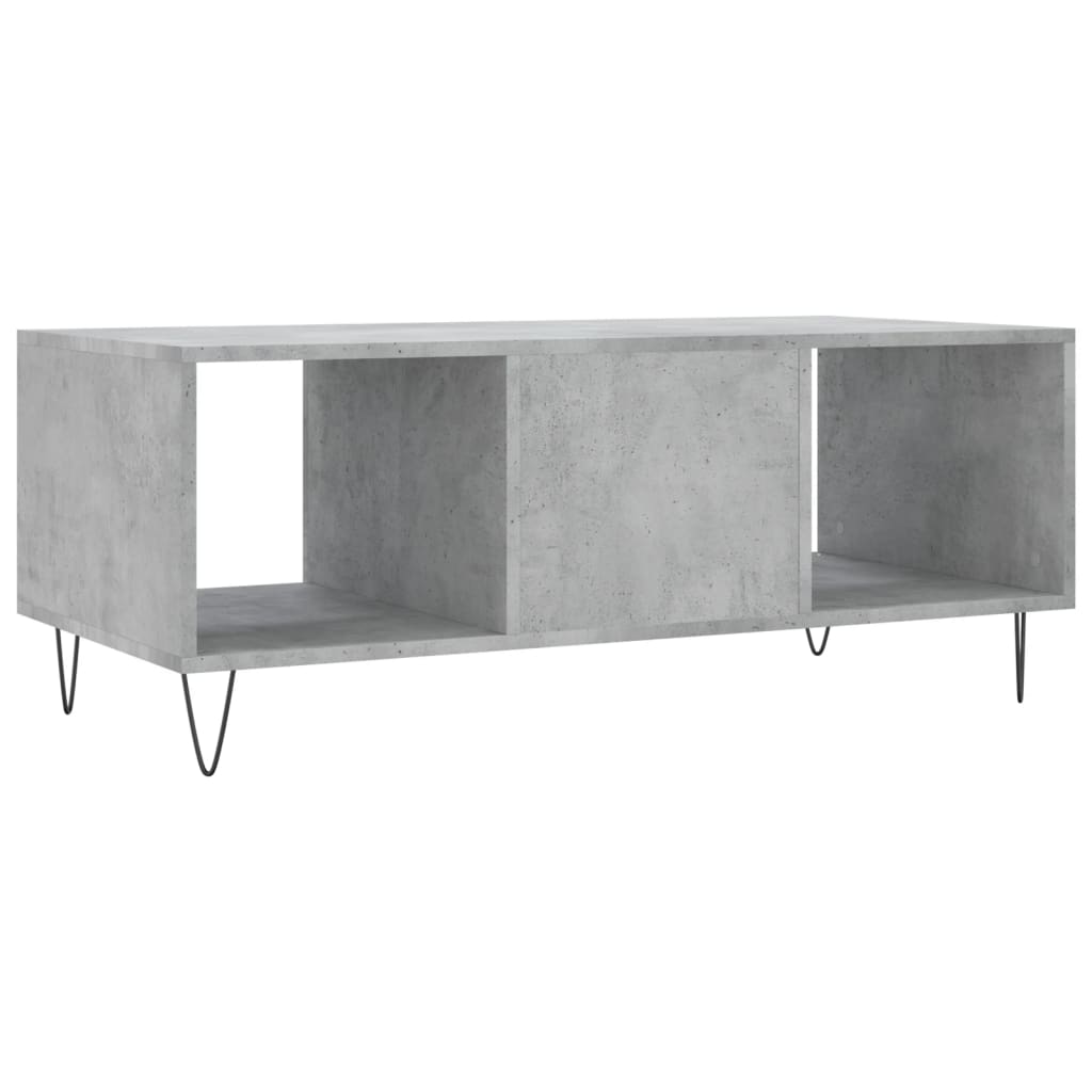 Tavolino Salotto Grigio Cemento 102x50x40 cm Legno Multistrato - homemem39