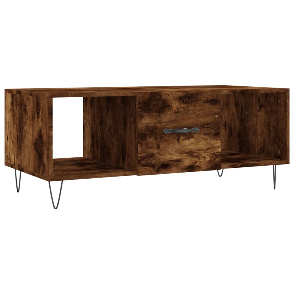 Tavolino da Salotto Rovere Fumo 102x50x40 cm Legno Multistrato - homemem39