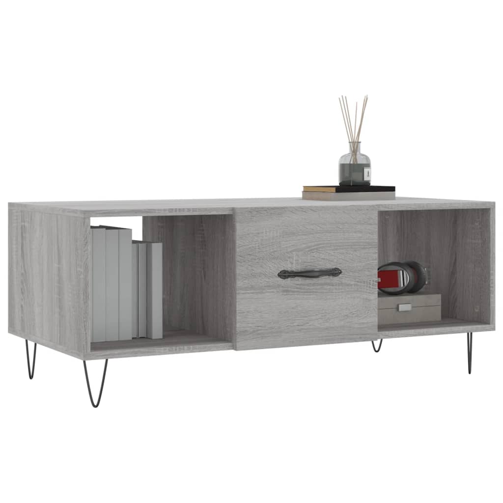 Tavolino da Salotto Grigio Sonoma 102x50x40cm Legno Multistrato - homemem39