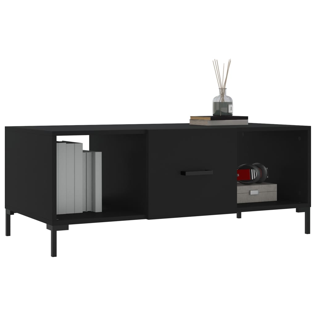 Tavolino da Salotto Nero 102x50x40 cm in Legno Multistrato - homemem39