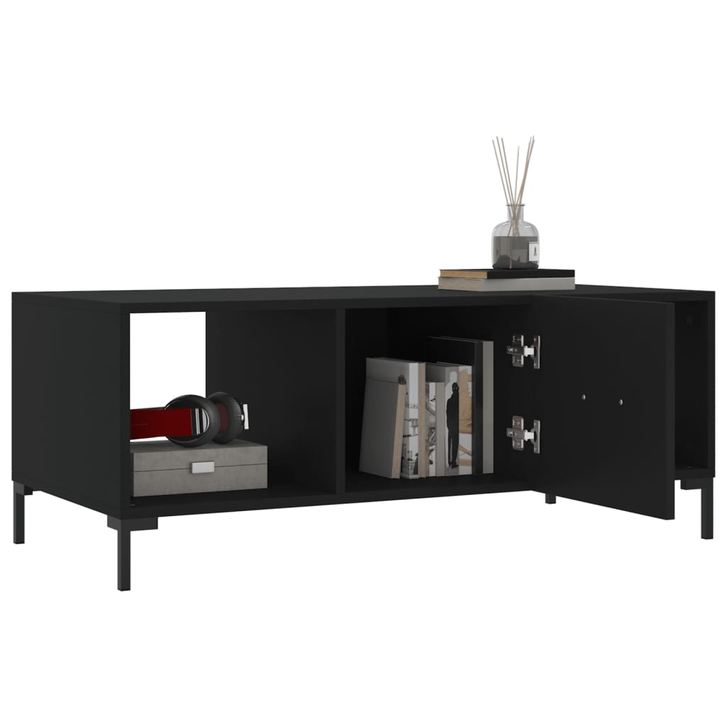 Tavolino da Salotto Nero 102x50x40 cm in Legno Multistrato - homemem39