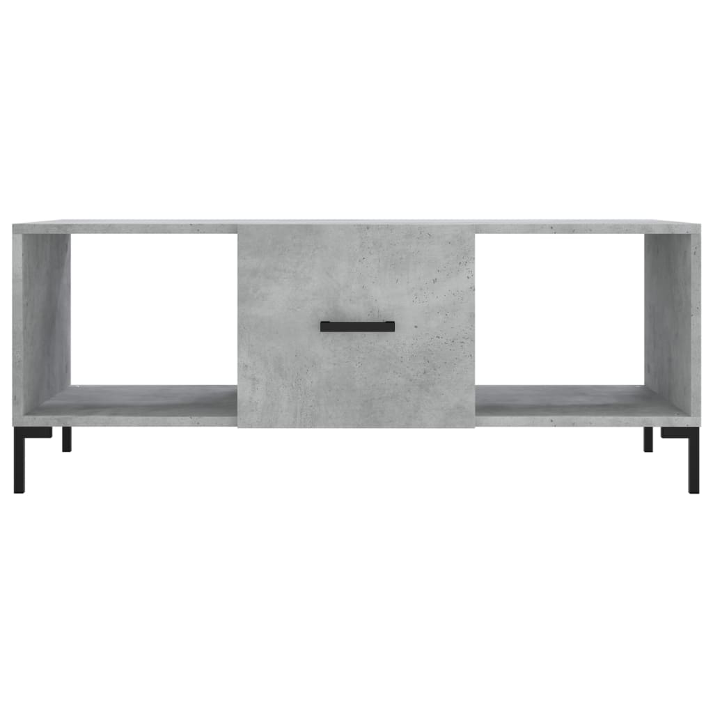 Tavolino Salotto Grigio Cemento 102x50x40 cm Legno Multistrato - homemem39