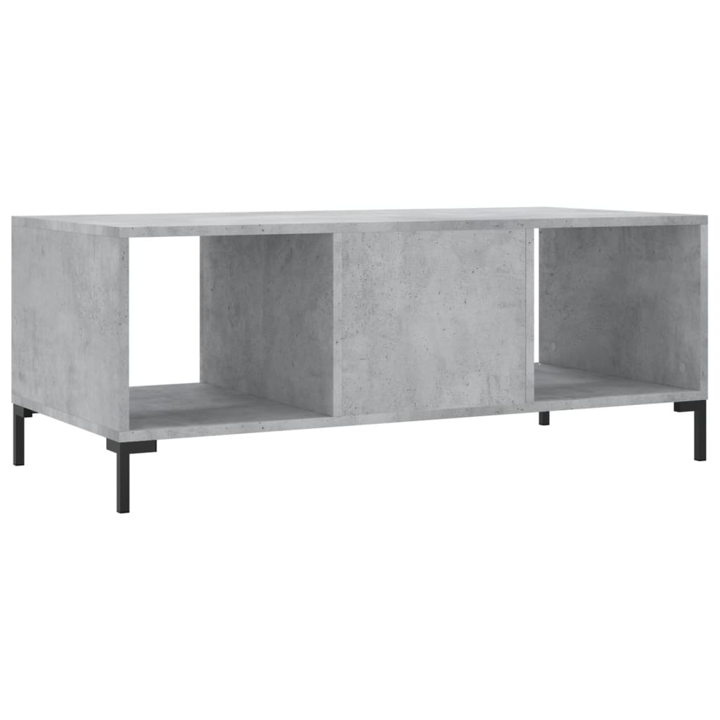 Tavolino Salotto Grigio Cemento 102x50x40 cm Legno Multistrato - homemem39