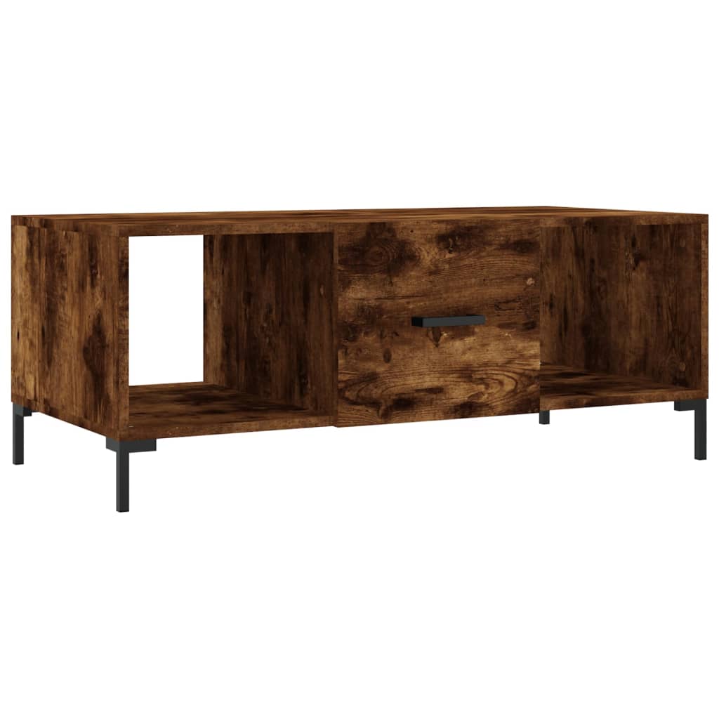 Tavolino da Salotto Rovere Fumo 102x50x40 cm Legno Multistrato - homemem39