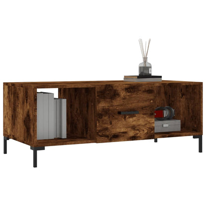 Tavolino da Salotto Rovere Fumo 102x50x40 cm Legno Multistrato - homemem39