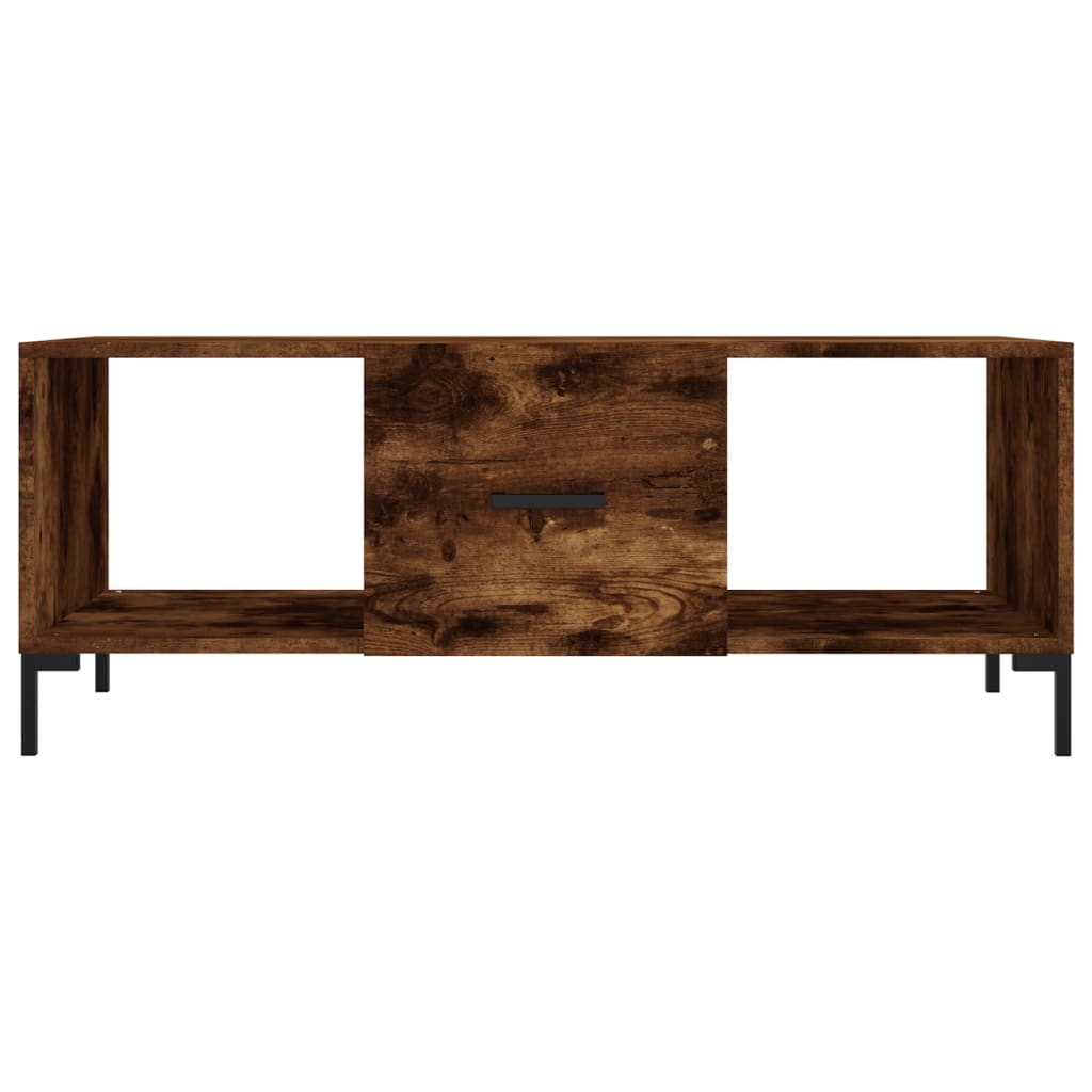 Tavolino da Salotto Rovere Fumo 102x50x40 cm Legno Multistrato - homemem39