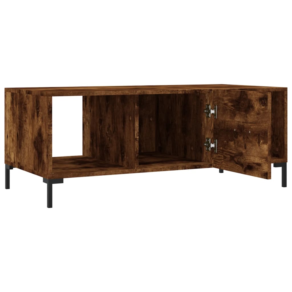 Tavolino da Salotto Rovere Fumo 102x50x40 cm Legno Multistrato - homemem39