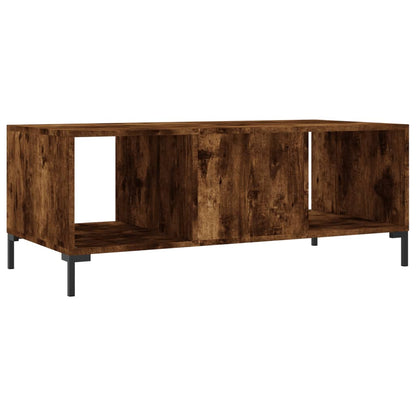 Tavolino da Salotto Rovere Fumo 102x50x40 cm Legno Multistrato - homemem39