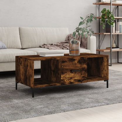 Tavolino da Salotto Rovere Fumo 102x50x40 cm Legno Multistrato - homemem39