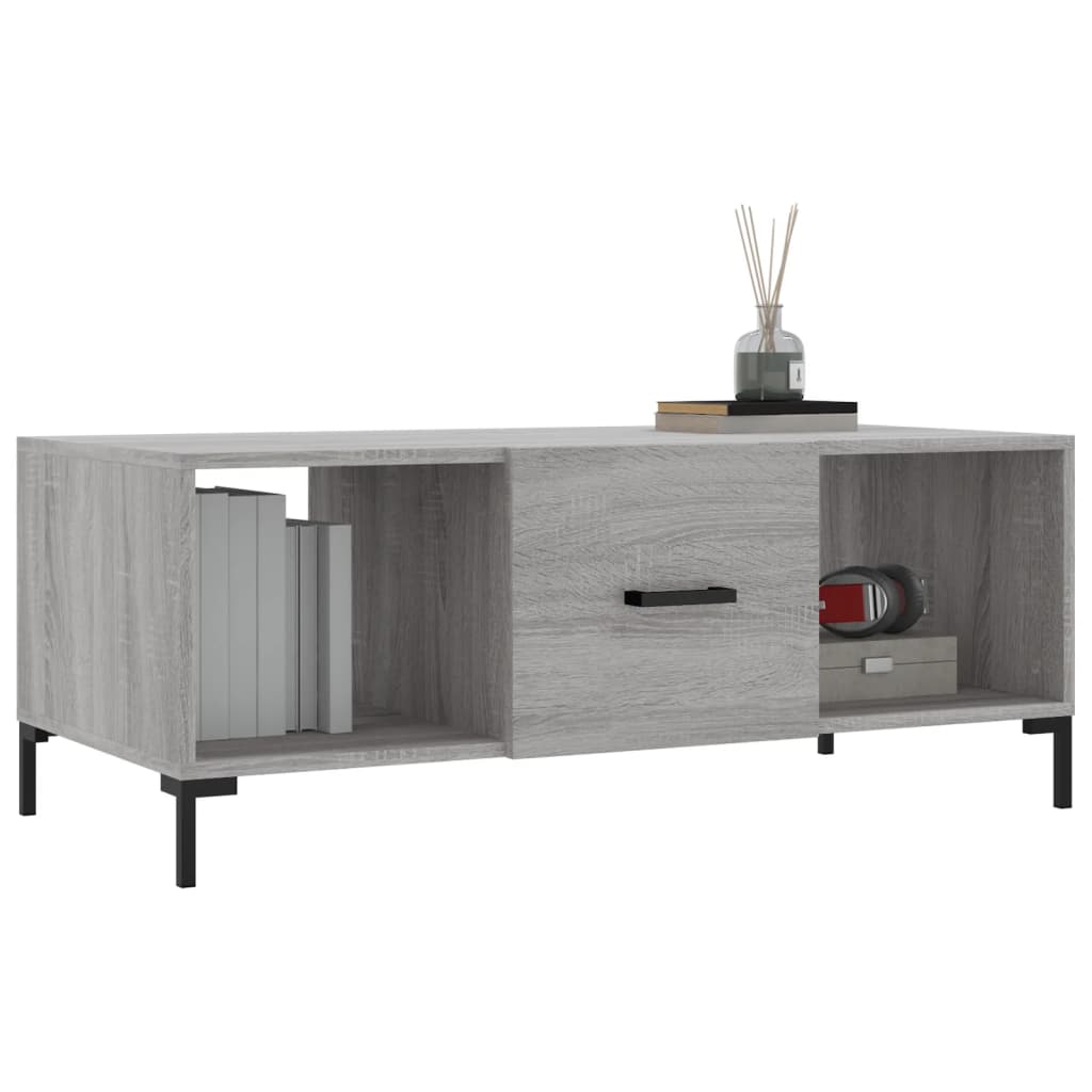 Tavolino da Salotto Grigio Sonoma 102x50x40cm Legno Multistrato - homemem39