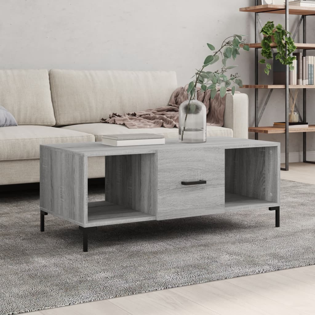 Tavolino da Salotto Grigio Sonoma 102x50x40cm Legno Multistrato - homemem39