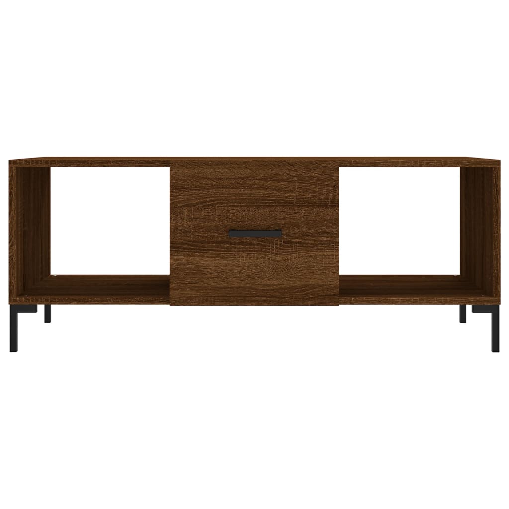 Tavolino Salotto Rovere Marrone 102x50x40 cm Legno Multistrato - homemem39