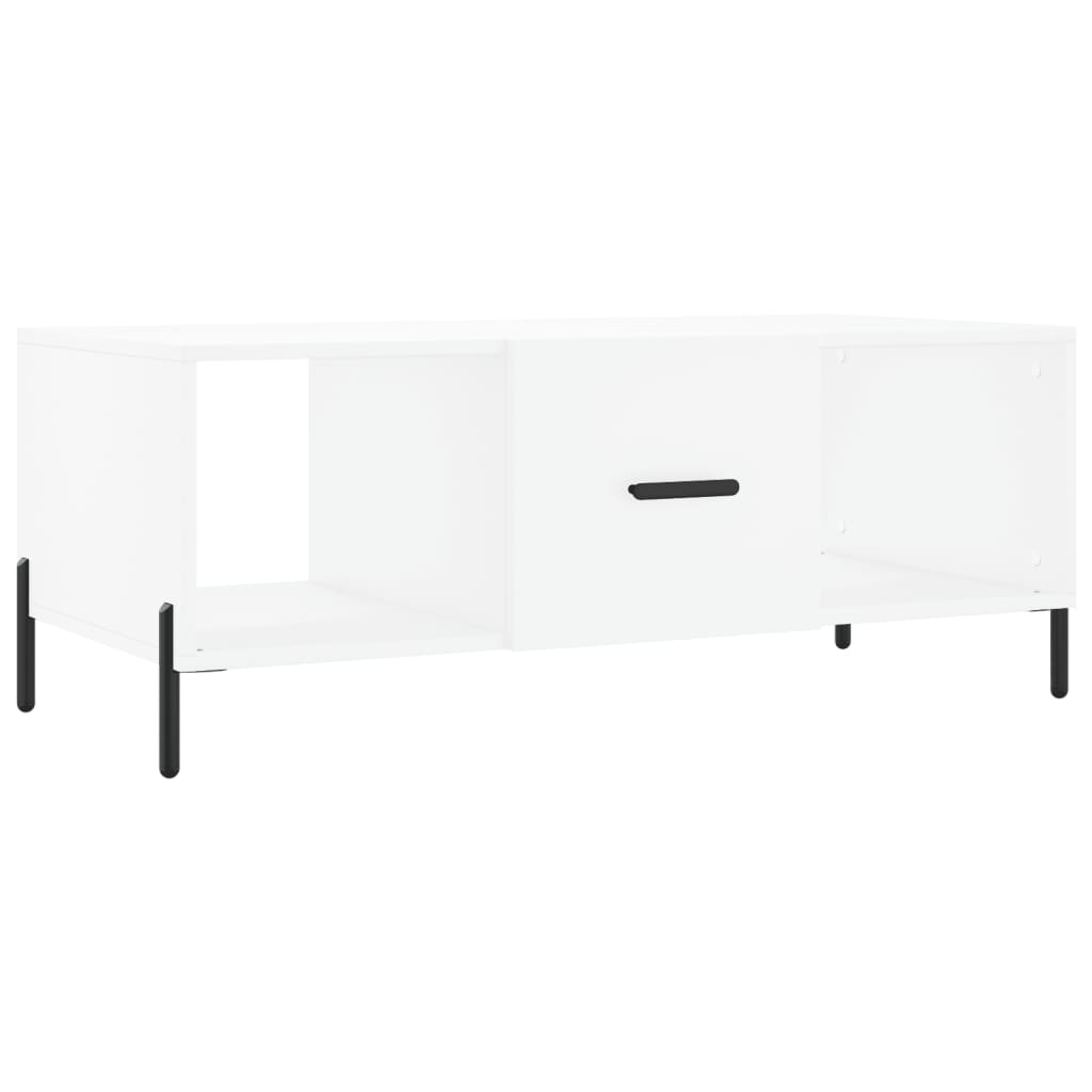 Tavolino da Salotto Bianco 102x50x40 cm in Legno Multistrato - homemem39