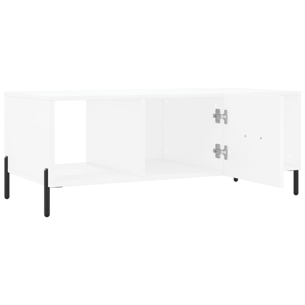 Tavolino da Salotto Bianco 102x50x40 cm in Legno Multistrato - homemem39