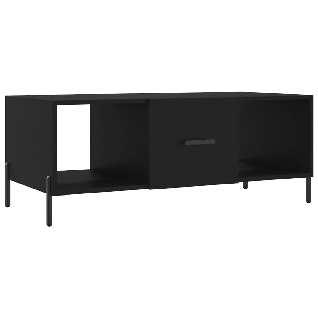 Tavolino da Salotto Nero 102x50x40 cm in Legno Multistrato - homemem39