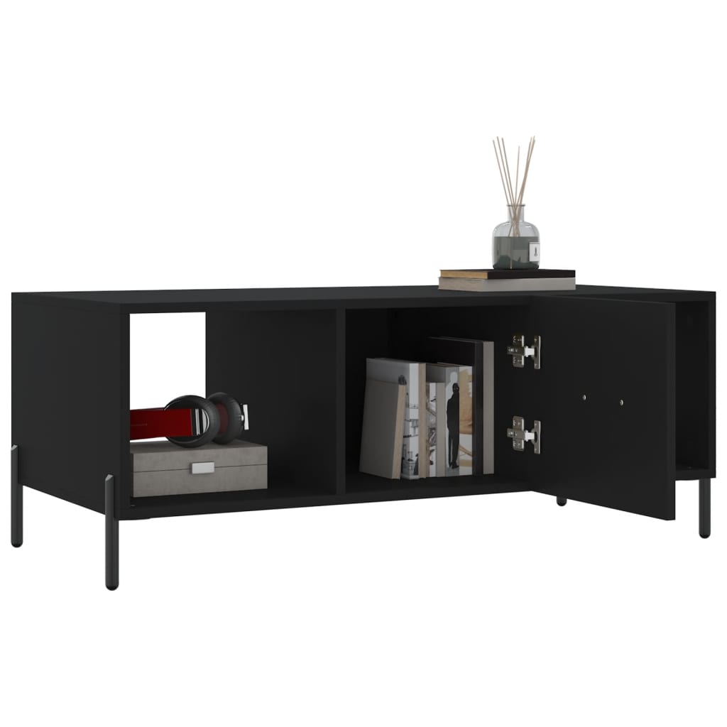 Tavolino da Salotto Nero 102x50x40 cm in Legno Multistrato - homemem39