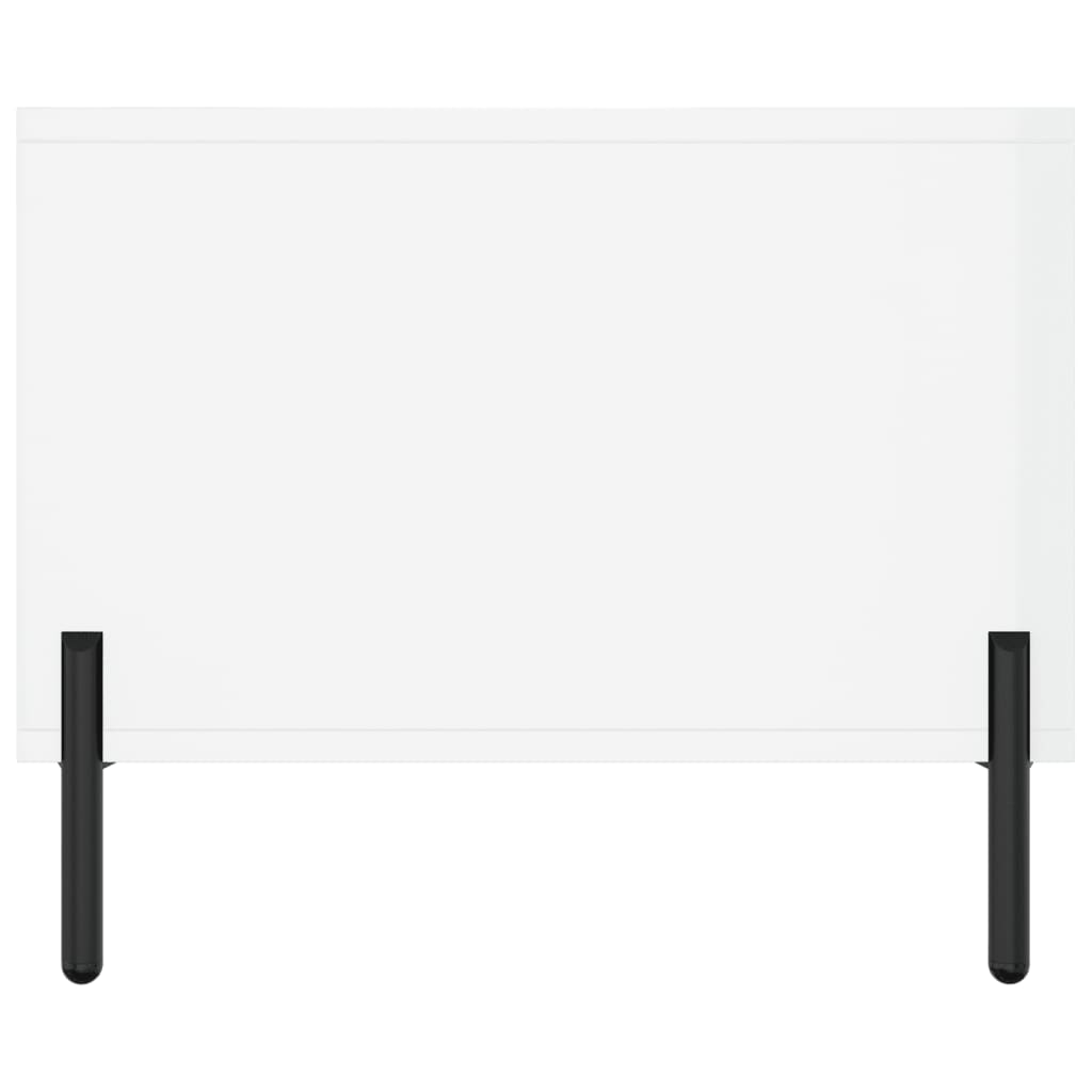 Tavolino da Salotto Bianco Lucido 102x50x40cm Legno Multistrato - homemem39