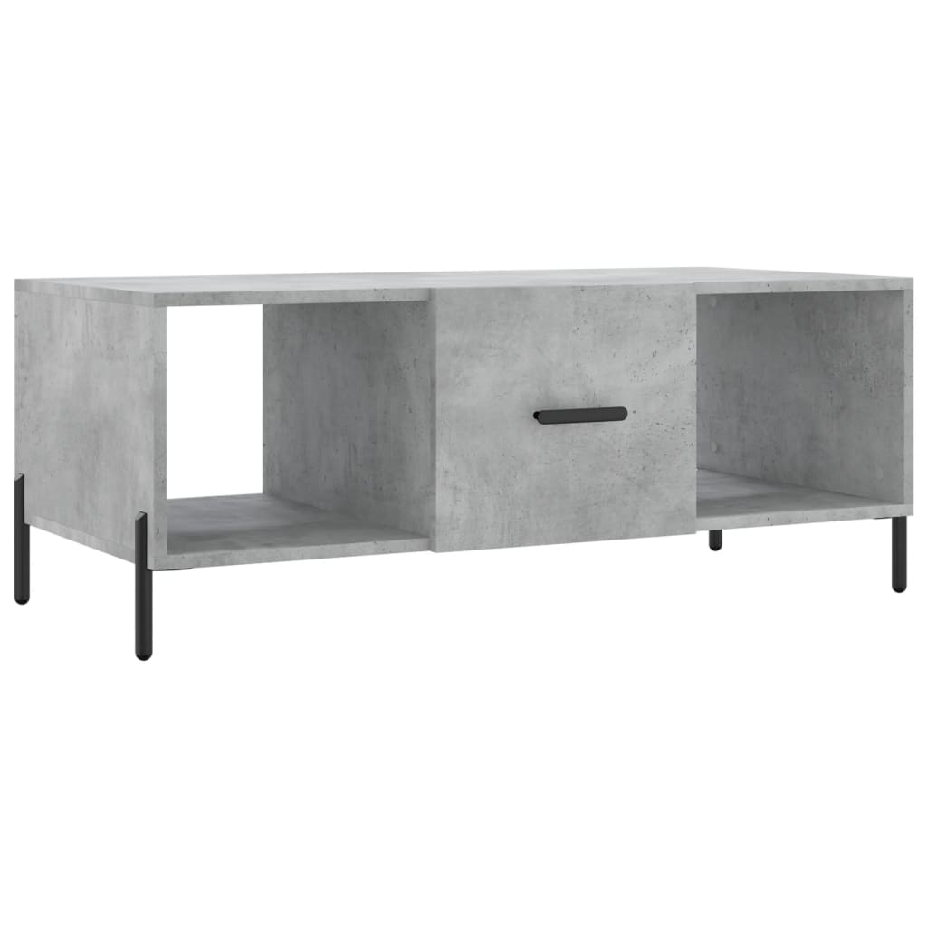 Tavolino Salotto Grigio Cemento 102x50x40 cm Legno Multistrato - homemem39