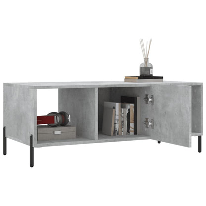 Tavolino Salotto Grigio Cemento 102x50x40 cm Legno Multistrato - homemem39