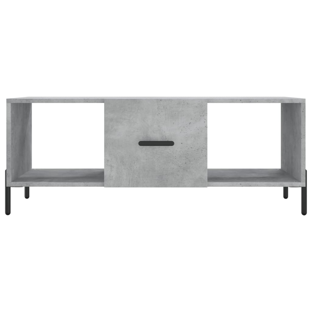 Tavolino Salotto Grigio Cemento 102x50x40 cm Legno Multistrato - homemem39