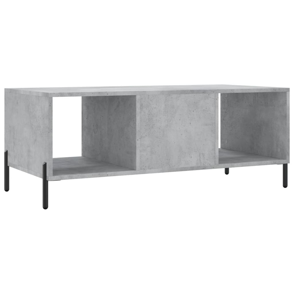 Tavolino Salotto Grigio Cemento 102x50x40 cm Legno Multistrato - homemem39