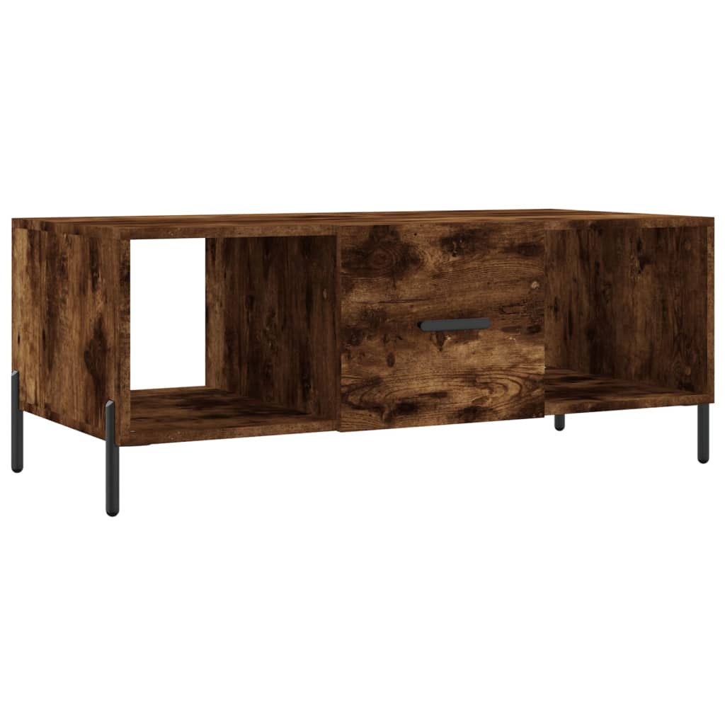 Tavolino da Salotto Rovere Fumo 102x50x40 cm Legno Multistrato - homemem39