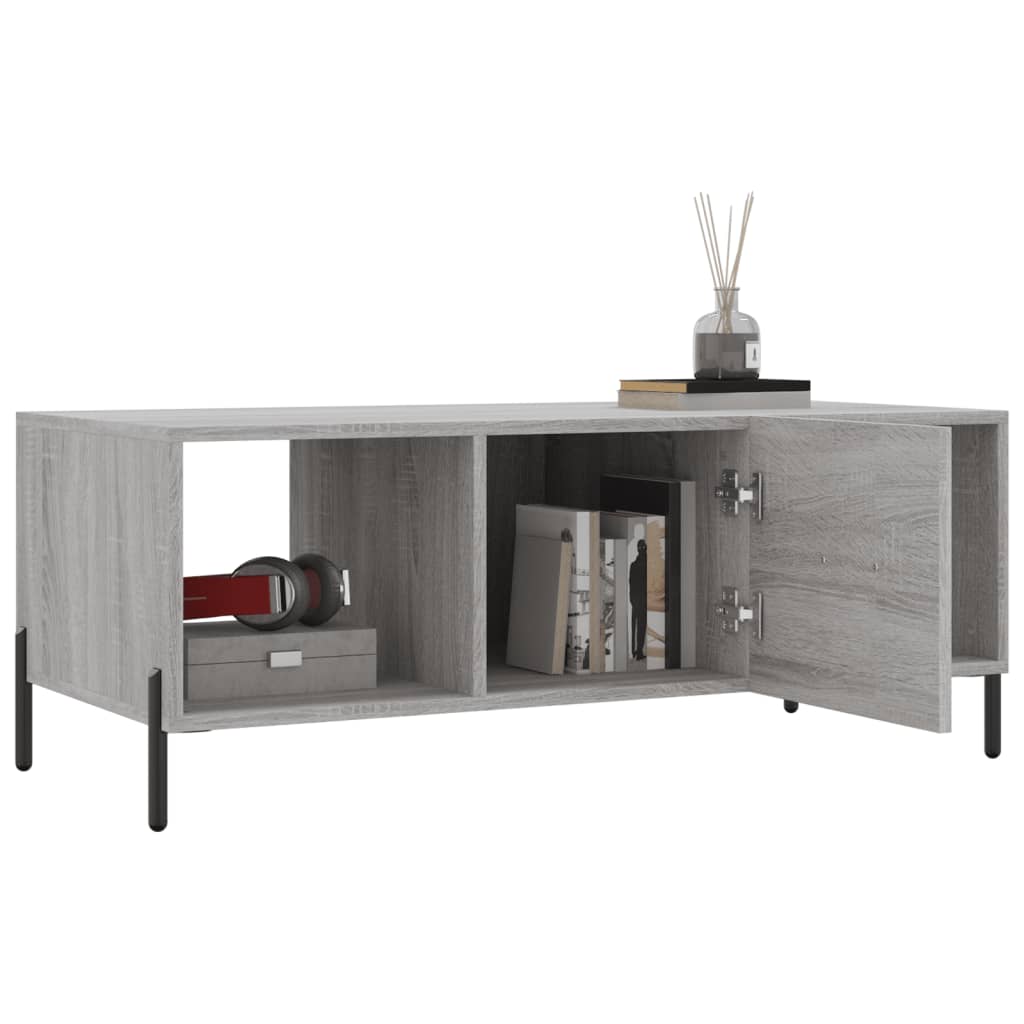 Tavolino da Salotto Grigio Sonoma 102x50x40cm Legno Multistrato - homemem39