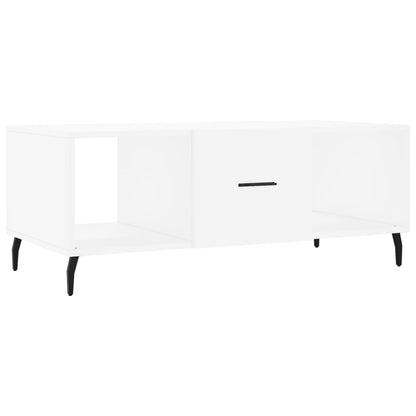 Tavolino da Salotto Bianco 102x50x40 cm in Legno Multistrato - homemem39