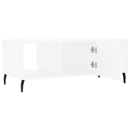 Tavolino da Salotto Bianco 102x50x40 cm in Legno Multistrato - homemem39