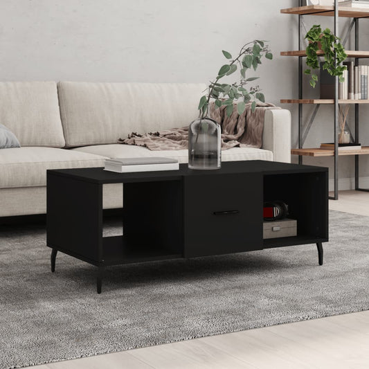 Tavolino da Salotto Nero 102x50x40 cm in Legno Multistrato - homemem39