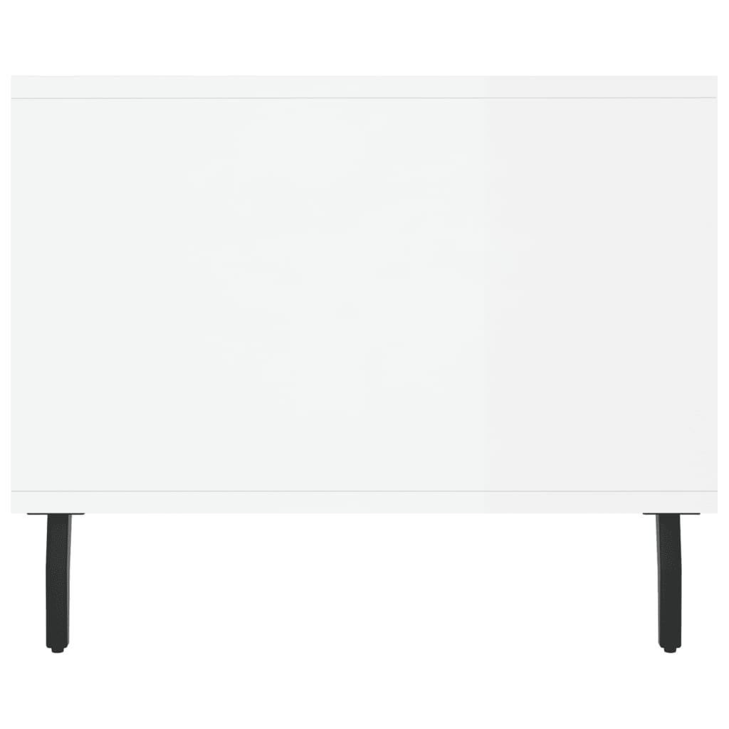 Tavolino da Salotto Bianco Lucido 102x50x40cm Legno Multistrato - homemem39