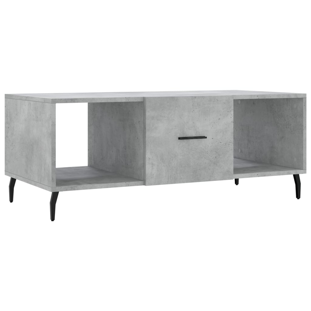 Tavolino Salotto Grigio Cemento 102x50x40 cm Legno Multistrato - homemem39