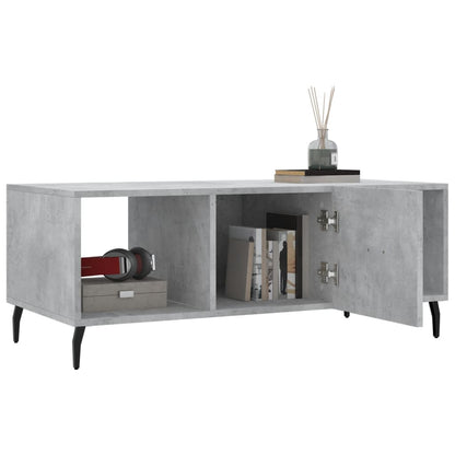 Tavolino Salotto Grigio Cemento 102x50x40 cm Legno Multistrato - homemem39