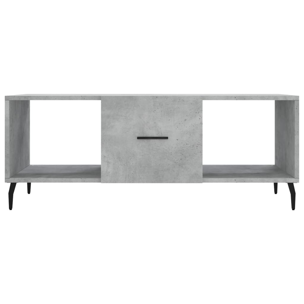 Tavolino Salotto Grigio Cemento 102x50x40 cm Legno Multistrato - homemem39