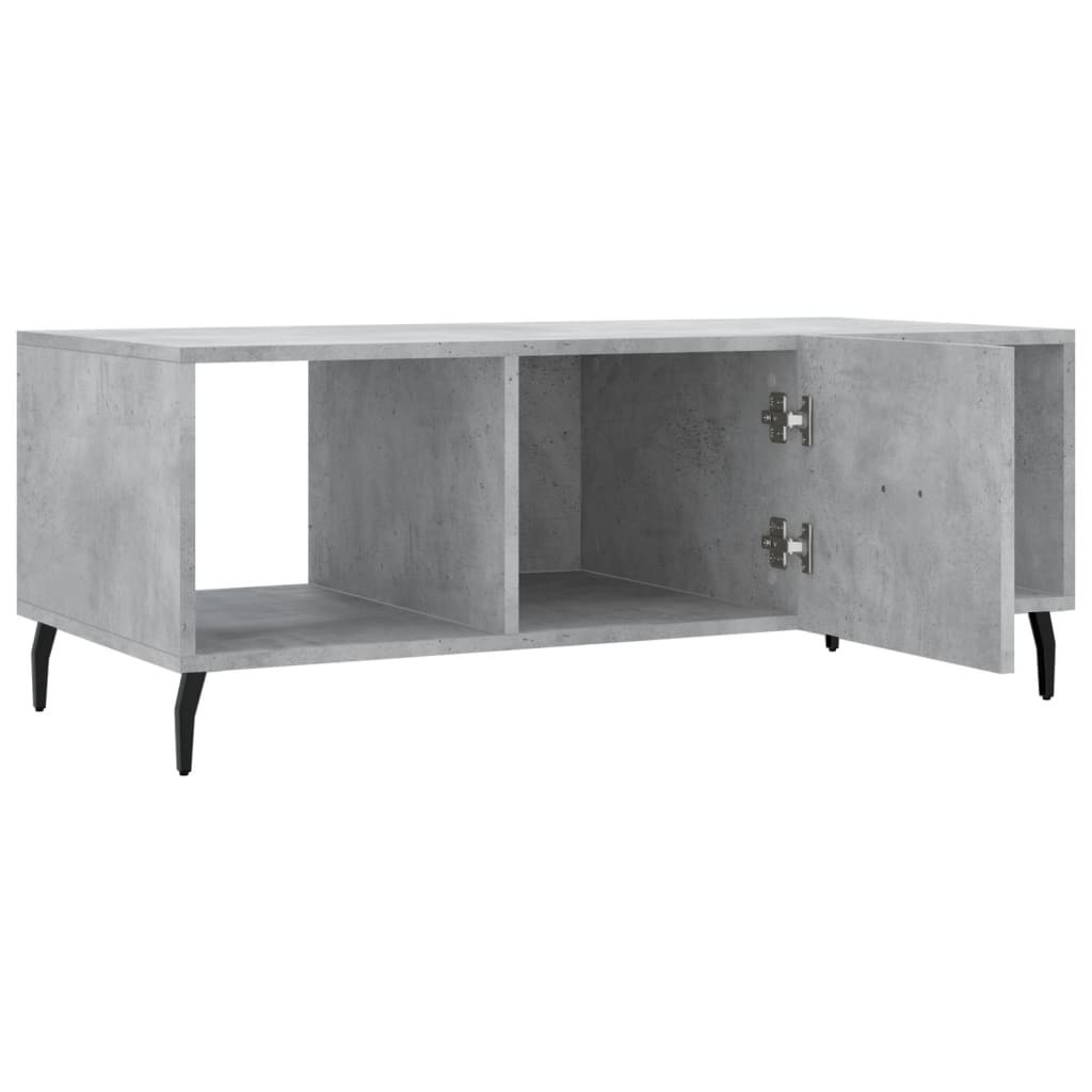 Tavolino Salotto Grigio Cemento 102x50x40 cm Legno Multistrato - homemem39