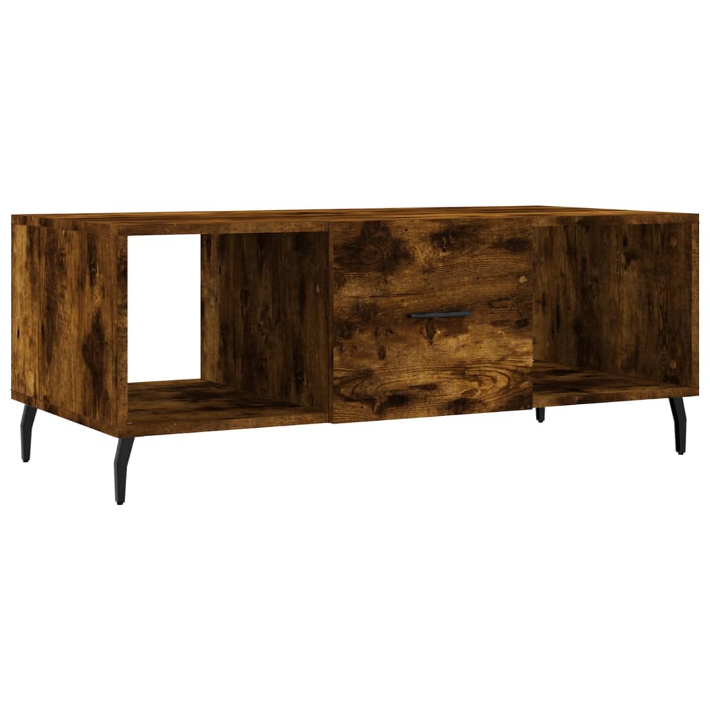 Tavolino da Salotto Rovere Fumo 102x50x40 cm Legno Multistrato - homemem39