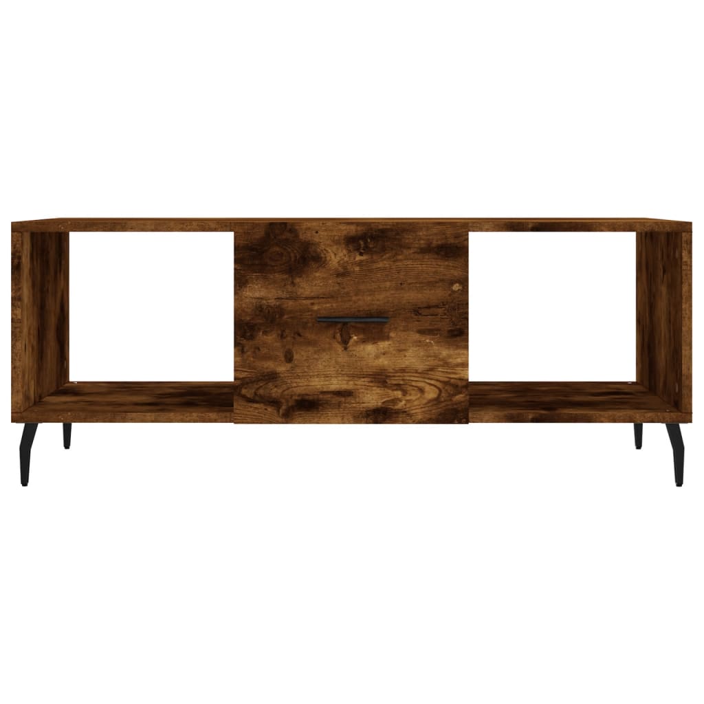 Tavolino da Salotto Rovere Fumo 102x50x40 cm Legno Multistrato - homemem39