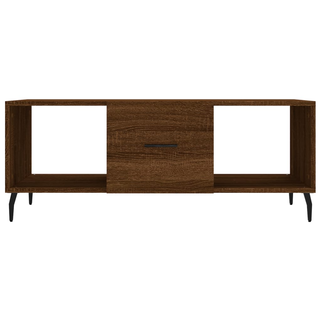 Tavolino Salotto Rovere Marrone 102x50x40 cm Legno Multistrato - homemem39