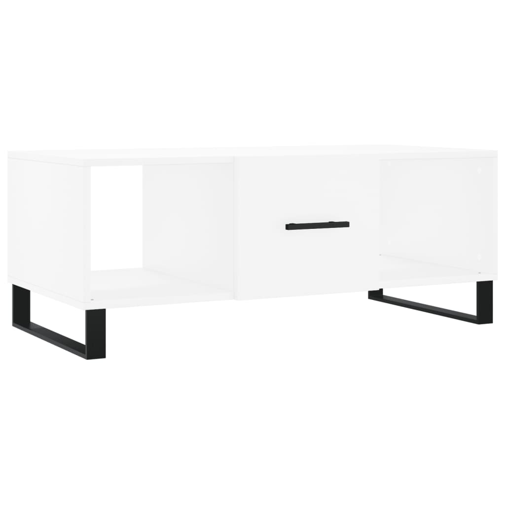 Tavolino da Salotto Bianco 102x50x40 cm in Legno Multistrato - homemem39